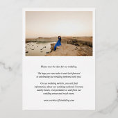 Shiloh Modern Elegant Wedding Save the Date Folie Uitnodiging (Achterkant)