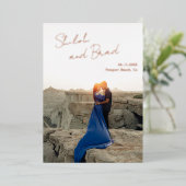 Shiloh Modern Elegant Wedding Save the Date Folie Uitnodiging (Staand Voorkant)