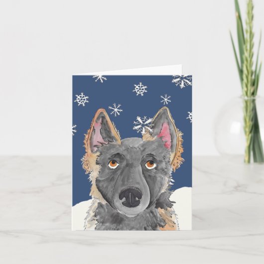 Shiloh Shepard met sneeuw Feestdagen Kaart (Voorkant)
