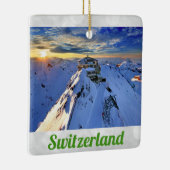 Shilthorn Mountain Swiss Alps Zwitserland Sunrise Keramisch Ornament (Rechts)
