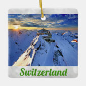 Shilthorn Mountain Swiss Alps Zwitserland Sunrise Keramisch Ornament (Voorkant)