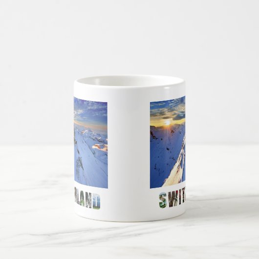 Shilthorn Mountain Swiss Alps Zwitserland Sunrise Koffiemok (Center)