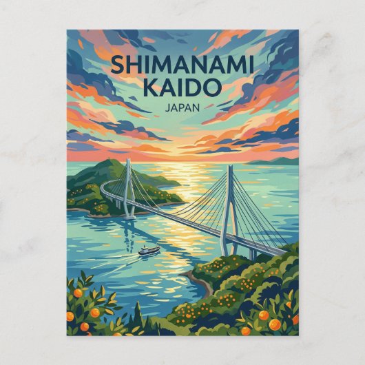 Shimanami Kaido Japan Briefkaart (Voorkant)