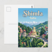 Shimla India Briefkaart (Voorkant / Achterkant)