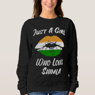 Shimla lips mouth love Indian flag Trui