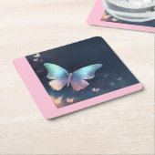 Shimmeing Butterfly Paper Onderzetter Blu Pin k (Schuin)