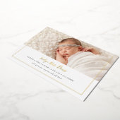 Shimmer 3 Foto Echte Folie Geboorte Aankondiging K (Gedraaid)