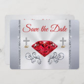 Shimmer 40th Jubileum Save the Date Cards Kaart (Voorkant / Achterkant)