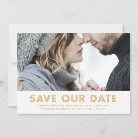 Shimmer | Aankondiging bewaar de datum (Voorkant)