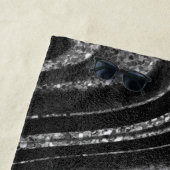 Shimmer Black Silver Glitter Strandlaken (In situ)