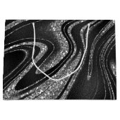 Shimmer Black Sparkle Glitter Groot Cadeauzakje (Voorkant)