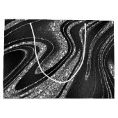 Shimmer Black Sparkle Glitter Groot Cadeauzakje (Achterkant)