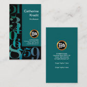 Shimmer Blue Finance Numbers Bookholding Visitekaartje (Voorkant / Achterkant)