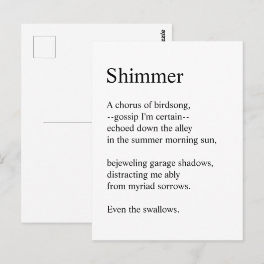 Shimmer Briefkaart (Voorkant / Achterkant)