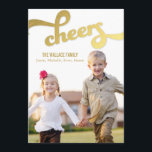 Shimmer Cheers Holiday-fotokaarten Feestdagenkaart<br><div class="desc">Het seizoen vieren met deze moderne en stijlvolle vakantiekaart van Berry Berry Sweet. Bezoek WWW.BERRYBERRYSWEET.COM voor meer van onze stijlvolle vakantie-collecties.</div>