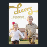 Shimmer Cheers Holiday-fotokaarten Feestdagenkaart<br><div class="desc">Het seizoen vieren met deze moderne en stijlvolle vakantiekaart van Berry Berry Sweet. Bezoek WWW.BERRYBERRYSWEET.COM voor meer van onze stijlvolle vakantie-collecties.</div>