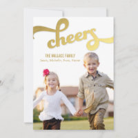 Shimmer Cheers Holiday-fotokaarten