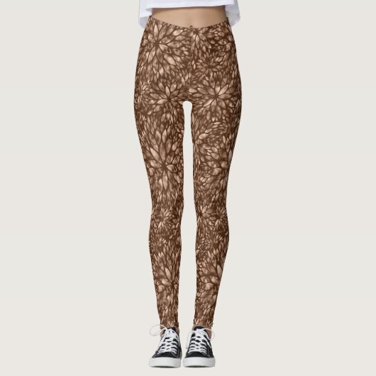 Shimmer Dahlia Patterns Vrouwen Leggings (Voorkant)