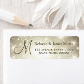 Shimmer Dazzling Sparkles Look Monogram Bruiloft Etiket (Insitu)