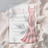 Shimmer Dress 60ste verjaardagsfeestje Kaart