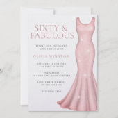 Shimmer Dress 60ste verjaardagsfeestje Kaart (Voorkant)