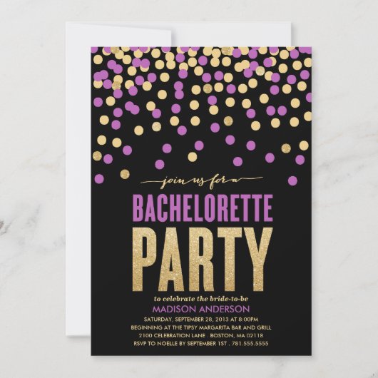 SHIMMER EN SHINE | INVITATIE BACHELORETTE PARTIJ KAART (Voorkant)
