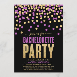 SHIMMER EN SHINE INVITATIE BACHELORETTE PARTIJ KAART