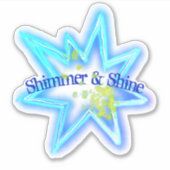 Shimmer en Shine Neon Star en Green Paint Splash Sticker (Voorkant)