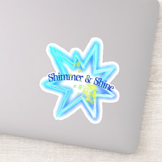 Shimmer en Shine Neon Star en Green Paint Splash Sticker (Detail)