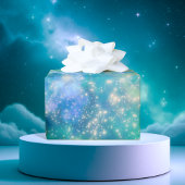 Shimmer Galaxy blauw groen Cadeaupapier