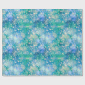 Shimmer Galaxy blauw groen Cadeaupapier (Vlak)