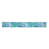 Shimmer Galaxy blauw groen   Satijnen Lint (Voorkant)