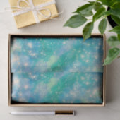 Shimmer Galaxy blauw groen Tissuepapier (Geschenk)