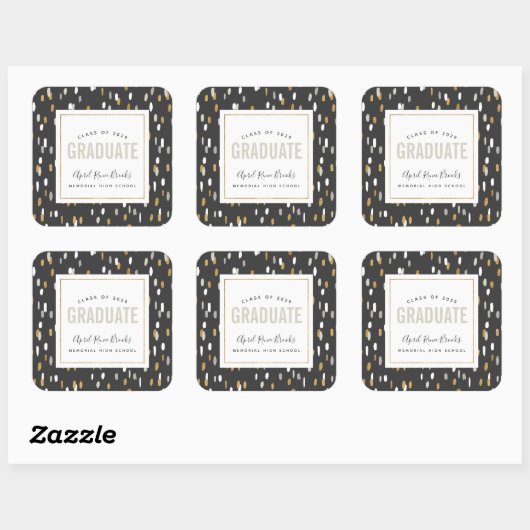 Shimmer Gepersonaliseerde Afstuderen Stickers (Vel)