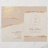 Shimmer gescheurd papier service menu brochure (Voorkant)