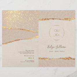 Shimmer gescheurd papier service menu brochure