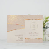 Shimmer gescheurd papier service menu brochure (Staand voorkant)