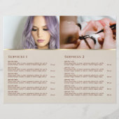 Shimmer gescheurd papier service menu brochure (Achterkant)