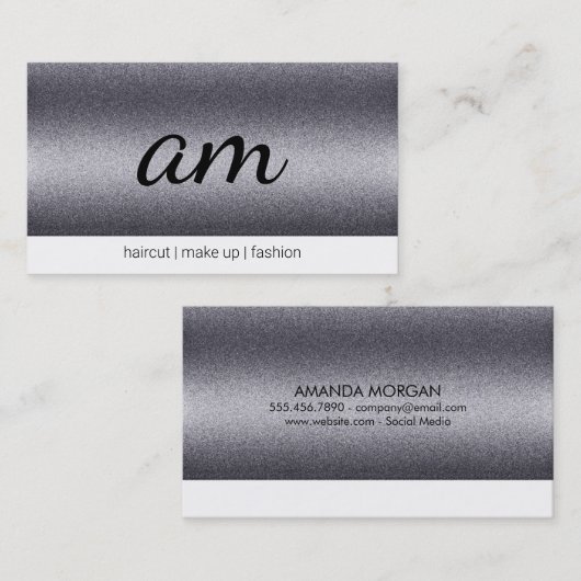 Shimmer | glamour | Haarstylist | Fotograaf Visitekaartje (Voorkant / Achterkant)