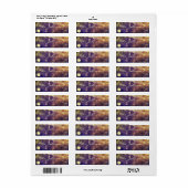 Shimmer Gold City Liight Bokeh Blur Paars Etiket (Full Sheet)