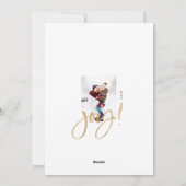Shimmer Gold Foil Joy Typographic Full Photo Feestdagenkaart (Achterkant)