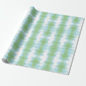 Shimmer Ikat in Green and Aqua Cadeaupapier (Uitgerold)