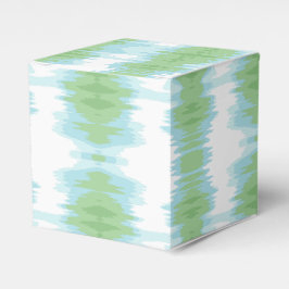 Shimmer Ikat in groen en aqua Bedankdoosjes