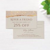 Shimmer-kaart met papieren verwijzingskaart visitekaartje (Bureau)