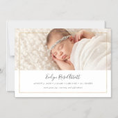 Shimmer Magnetische Foto Geboorte Aankondiging (Voorkant)