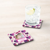 Shimmer Paarse hart als je boos bent Bier Onderzetter (Rechterzijde)