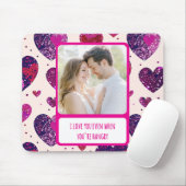 Shimmer Paarse hart als je boos bent Muismat (Met muis)