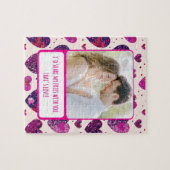 Shimmer Paarse hart Deel mijn frietjes Legpuzzel (Horizontaal)