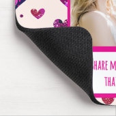 Shimmer Paarse hart Deel mijn frietjes Muismat (Hoek)