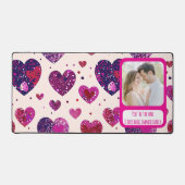 Shimmer Paarse hart TXT onmiddellijk terug Bureaumat (Voorkant)